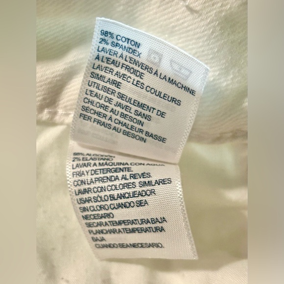 Nautica Marina Fit Capri Pants White Cotton Womens Plus 16 - Picture 6 of 7